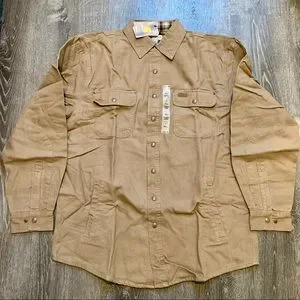 Carhartt Shirts Carhartt Mens Canvas Shirt Jacket Flannel Lined